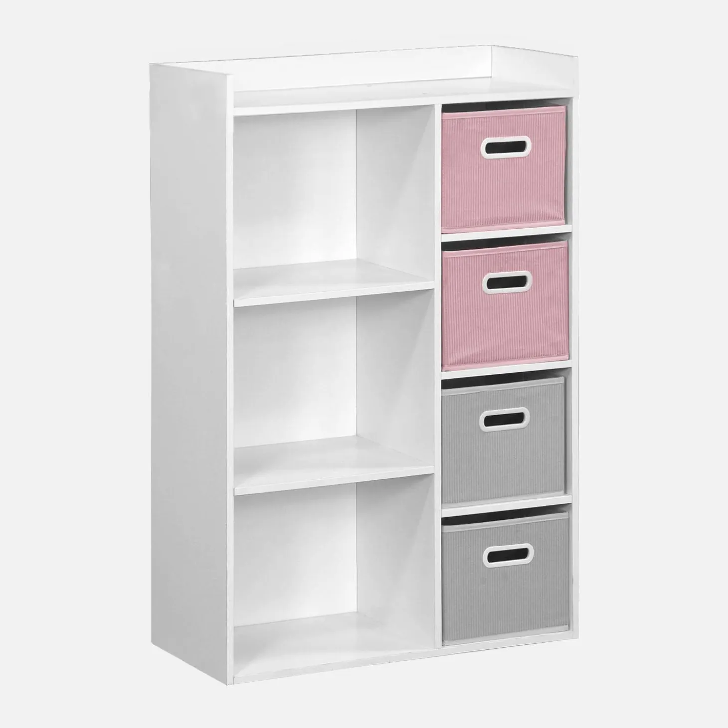 Mueble infantil con 4 cestas de terciopelo