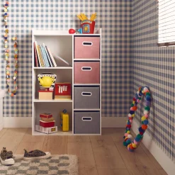 Mueble infantil con 4 cestas de terciopelo