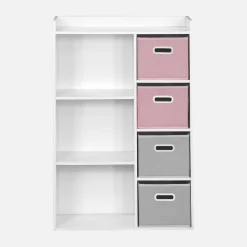 Mueble infantil con 4 cestas de terciopelo