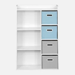 Mueble infantil con 4 cestas de terciopelo