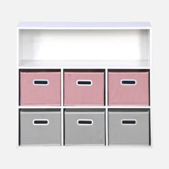 Mueble infantil con 6 cestas de terciopelo
