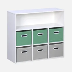 Mueble infantil con 6 cestas de terciopelo