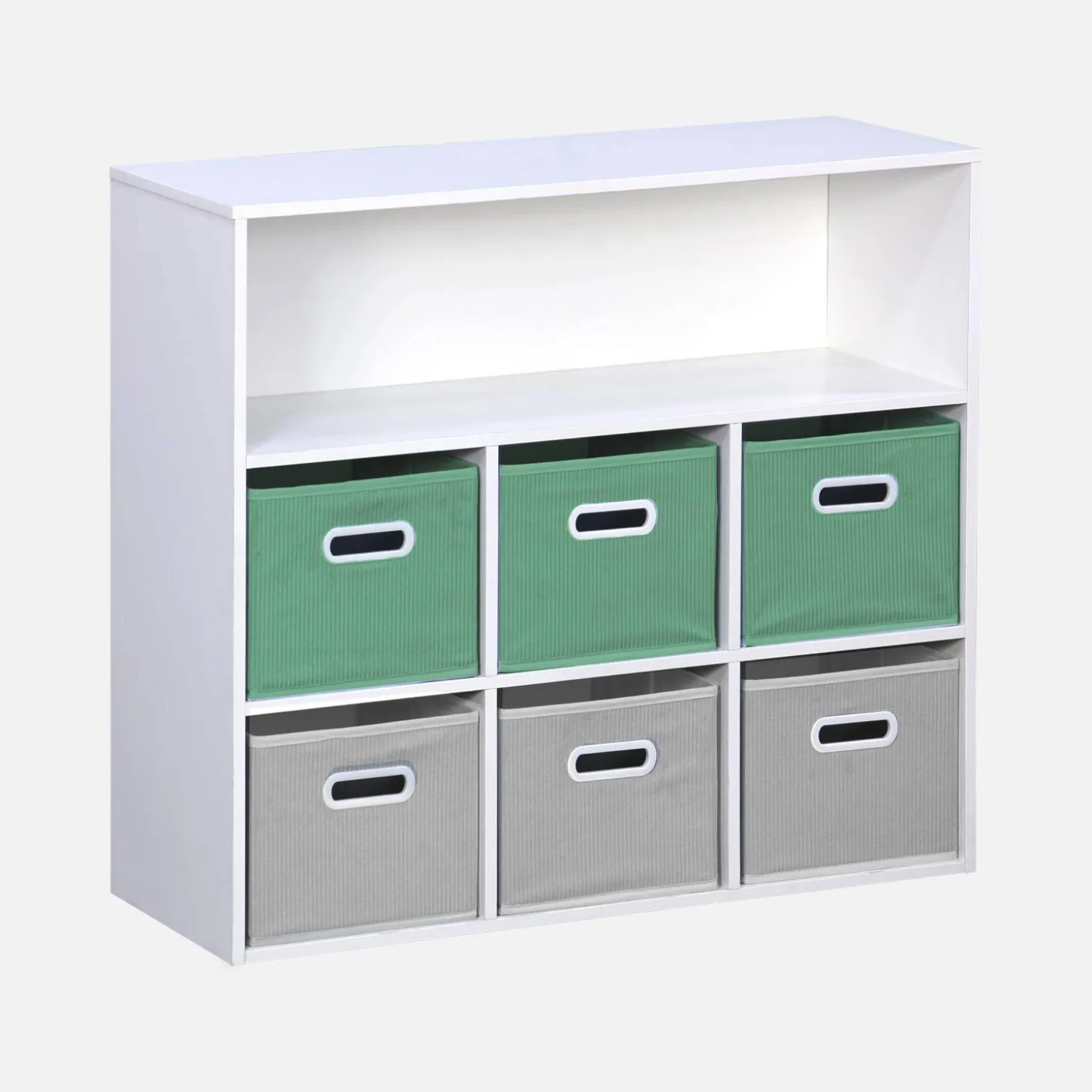 Mueble infantil con 6 cestas de terciopelo