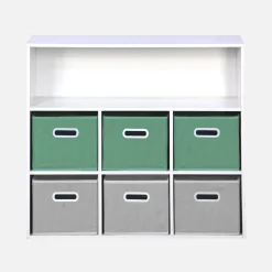 Mueble infantil con 6 cestas de terciopelo