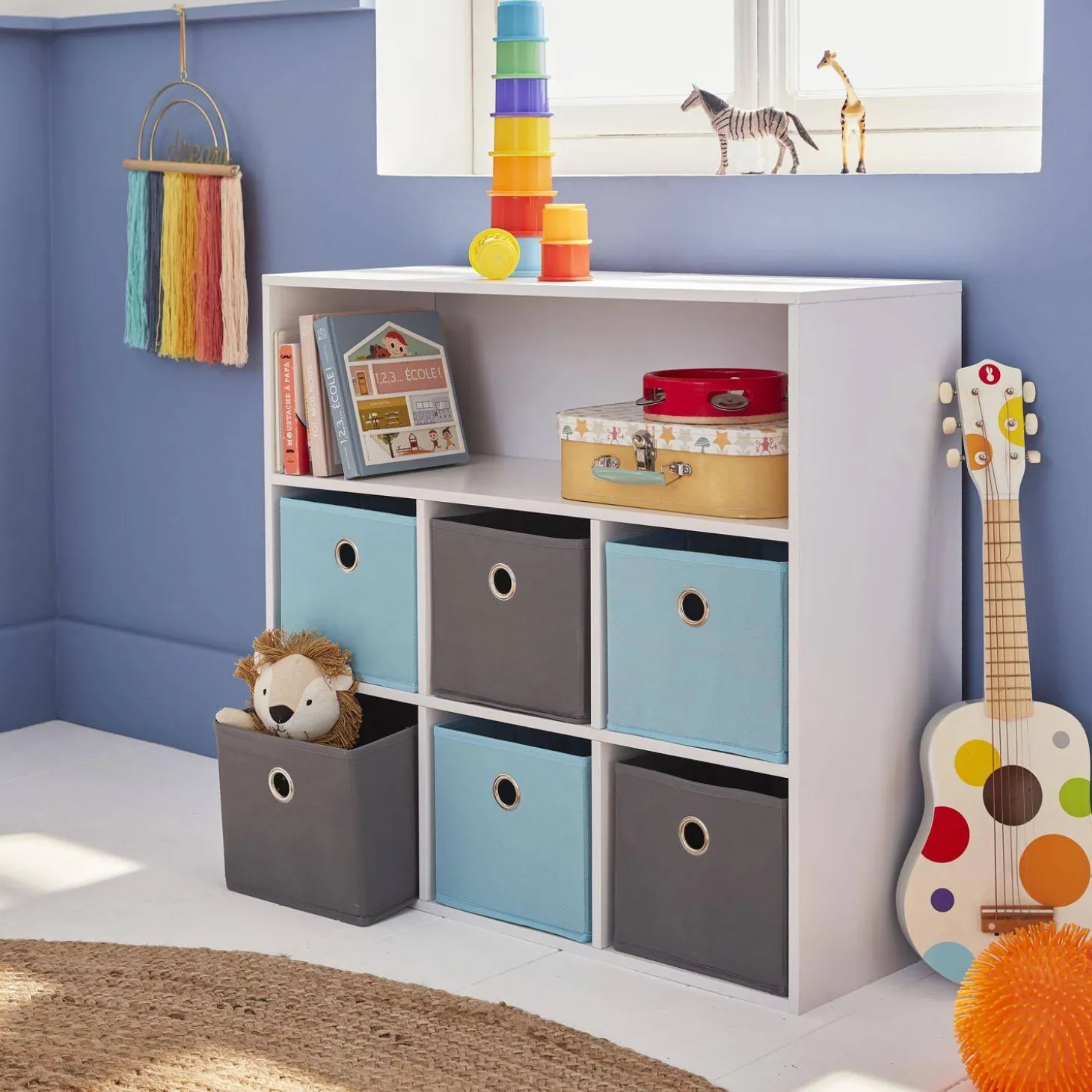 Mueble infantil con 6 cestas