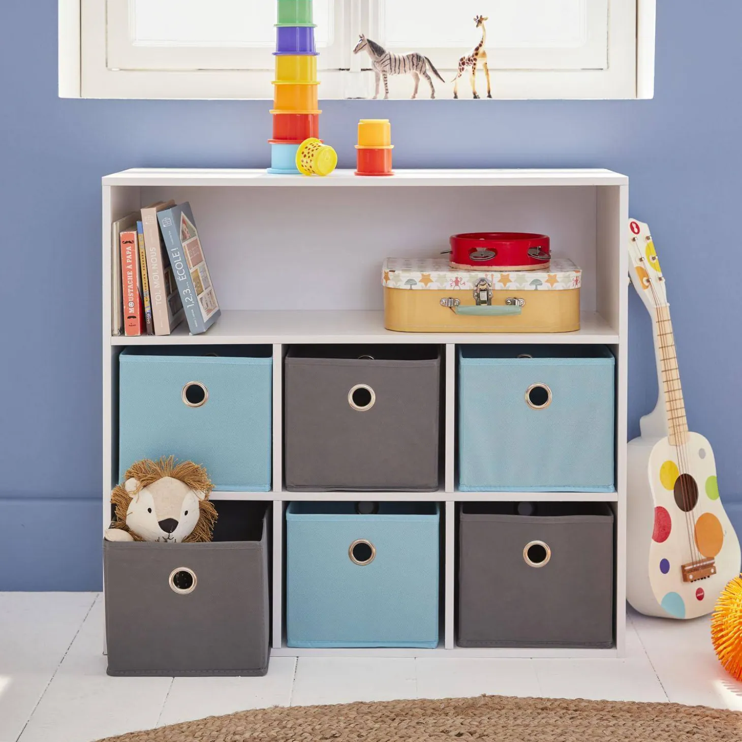 Mueble infantil con 6 cestas