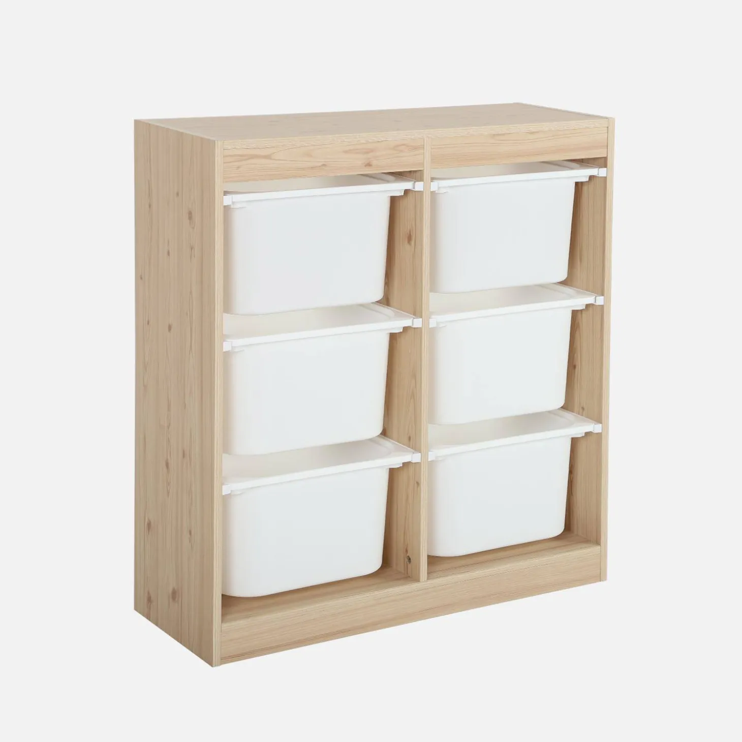 Mueble para niños con 6 cubos de almacenaje