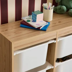 Mueble para niños con 6 cubos de almacenaje