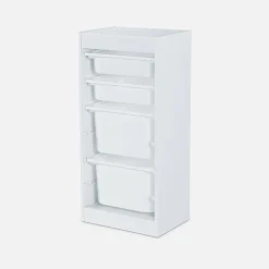 Mueble para niños con 4 cubos de almacenaje