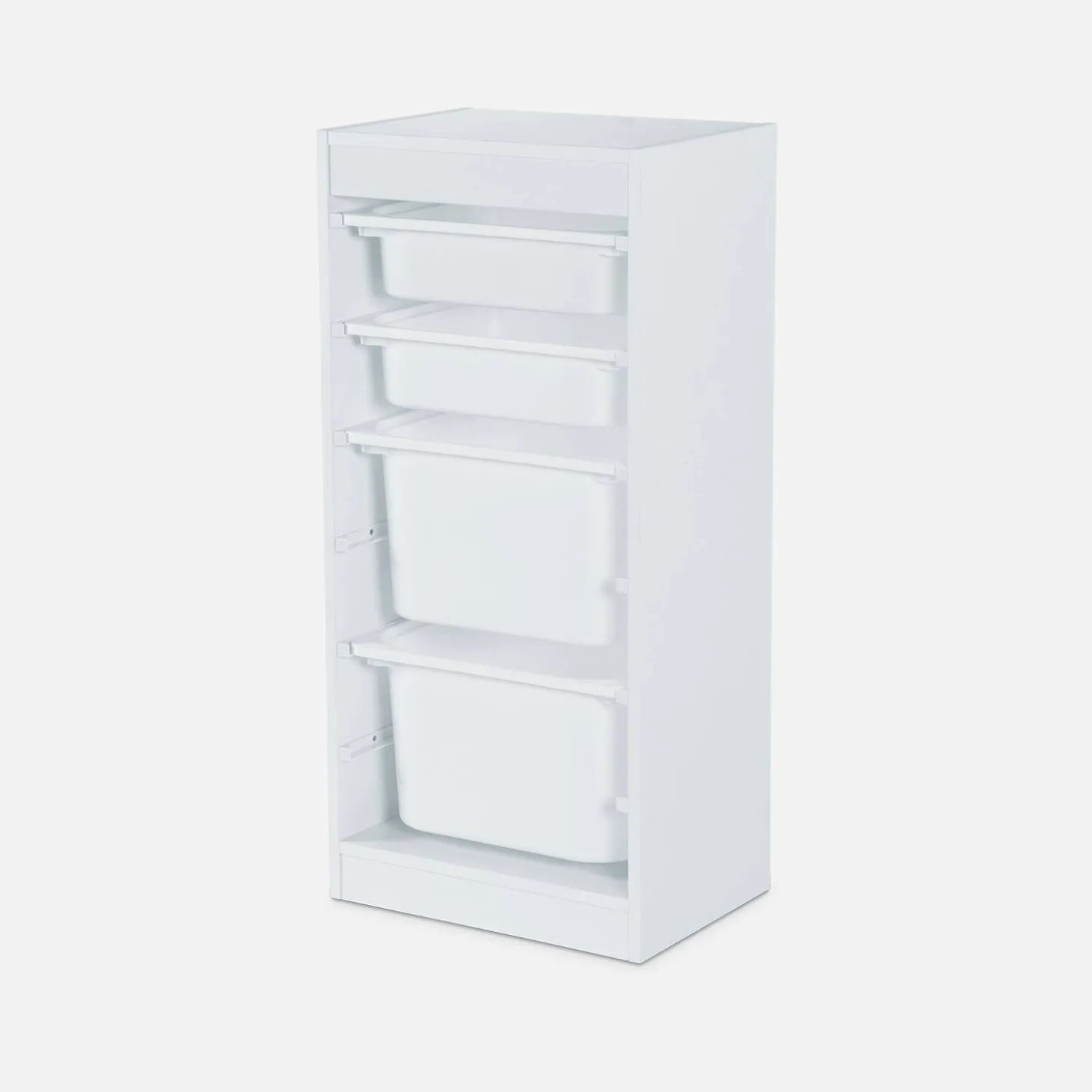 Mueble para niños con 4 cubos de almacenaje