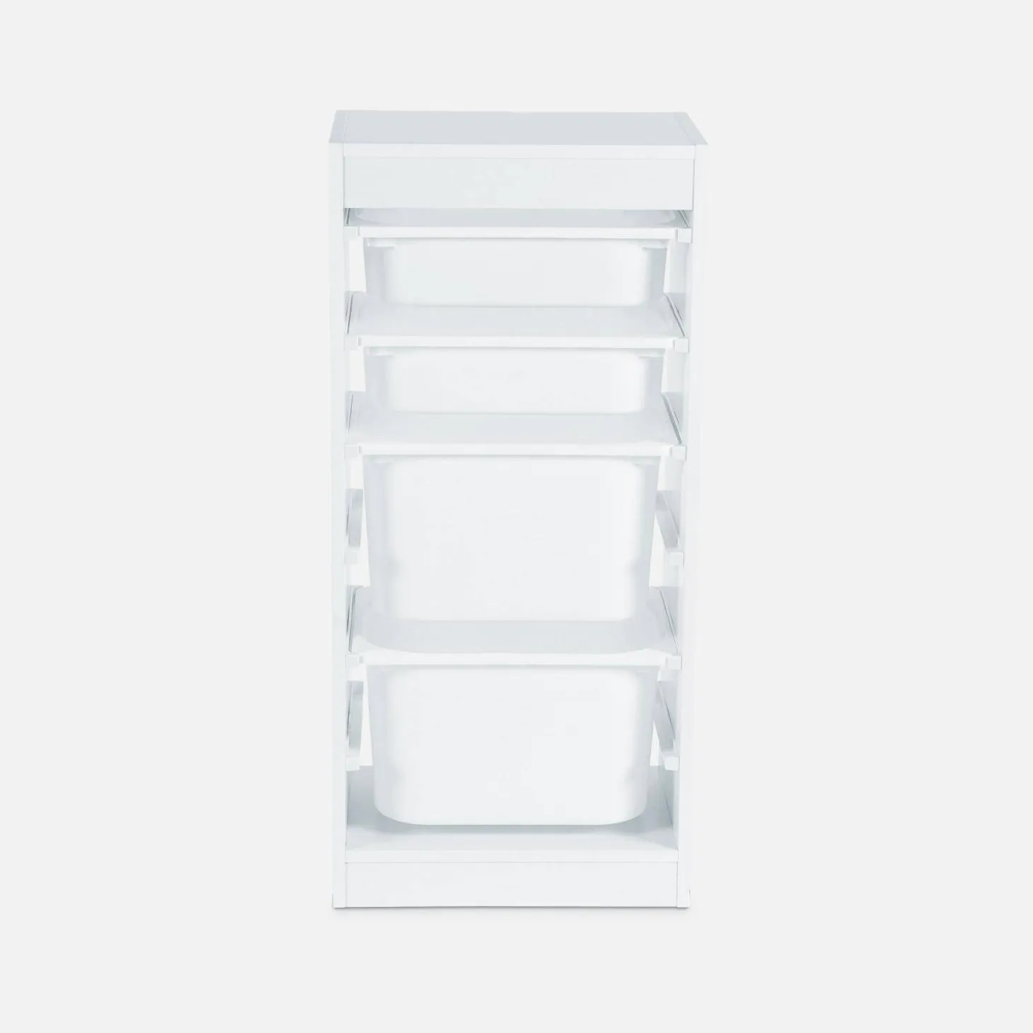 Mueble para niños con 4 cubos de almacenaje