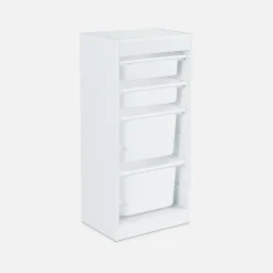 Mueble para niños con 4 cubos de almacenaje