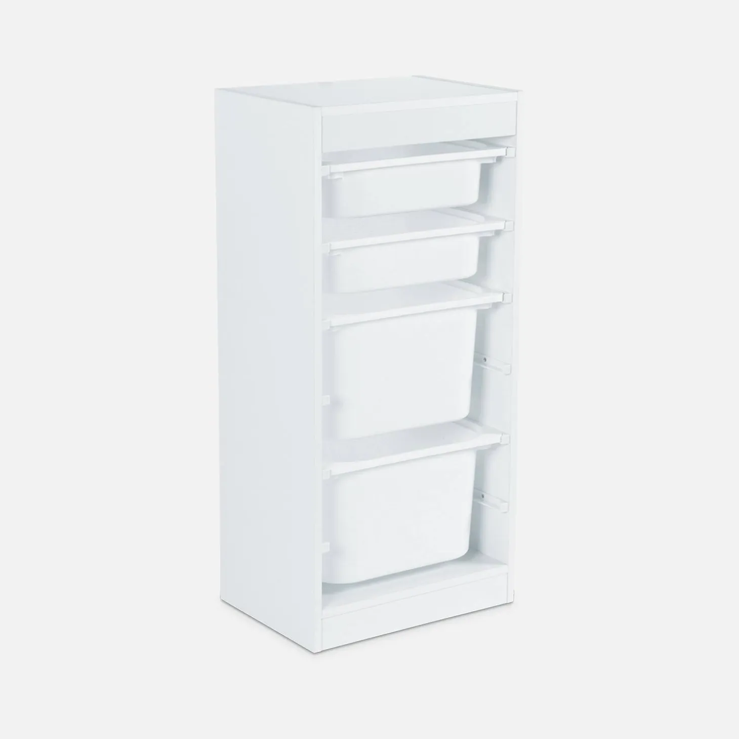 Mueble para niños con 4 cubos de almacenaje