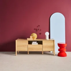 Mueble TV con 2 puertas y 1 cajón, 140cm
