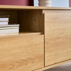 Mueble TV con 2 puertas y 1 cajón, 140cm
