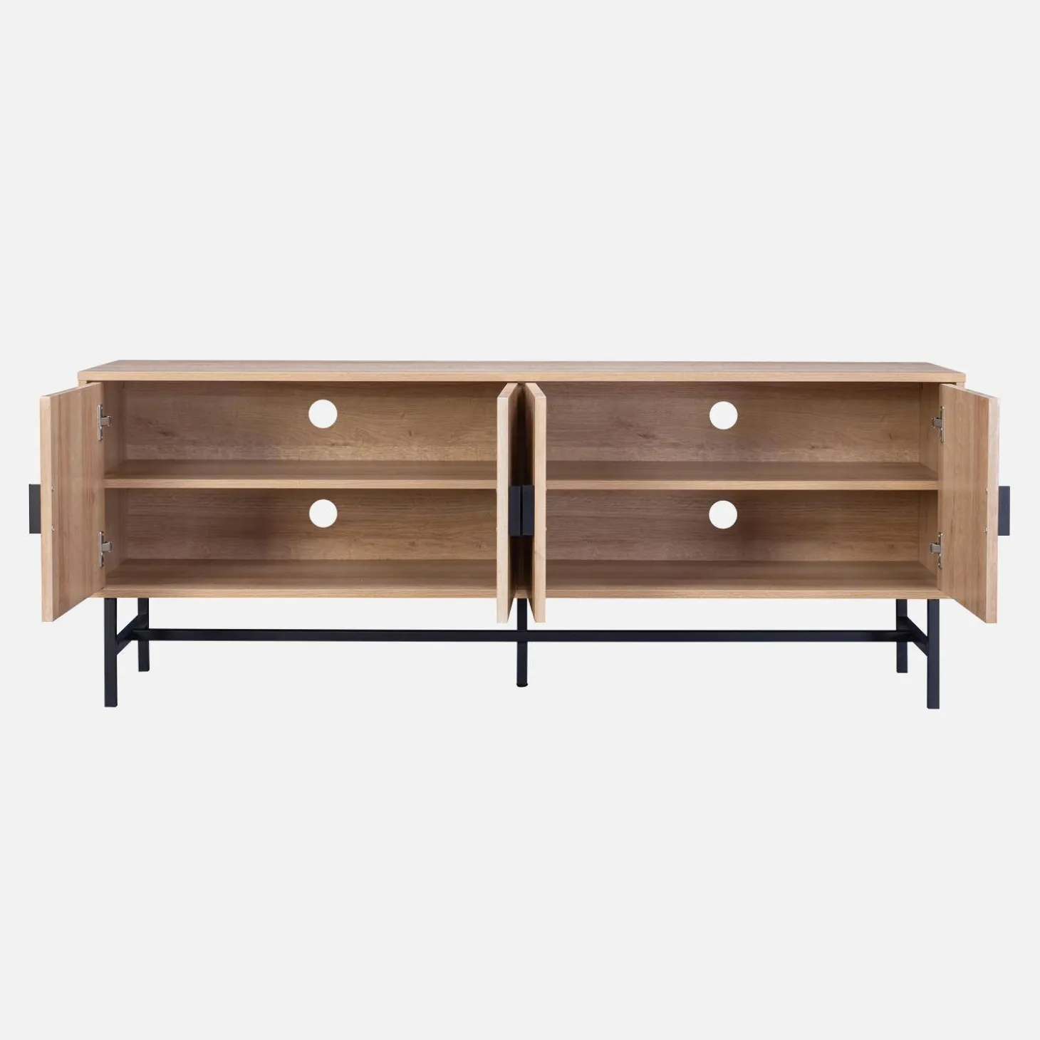 Mueble TV con efecto madera, 160cm