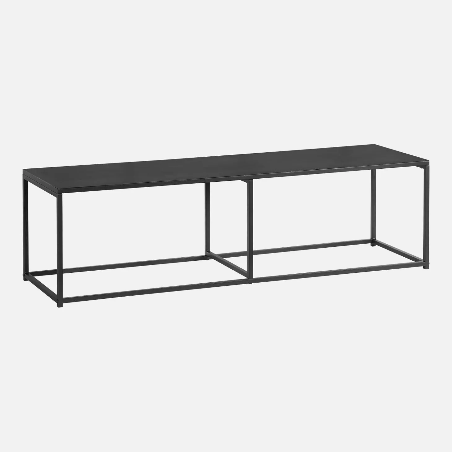 Mueble TV de metal con barra de refuerzo, 140cm