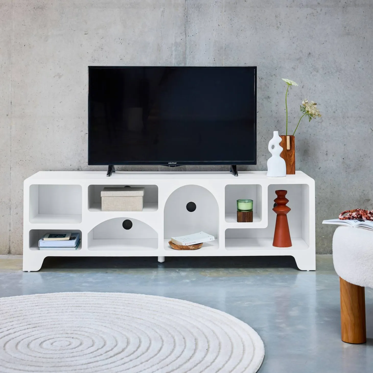 Mueble TV efecto madera, 160cm