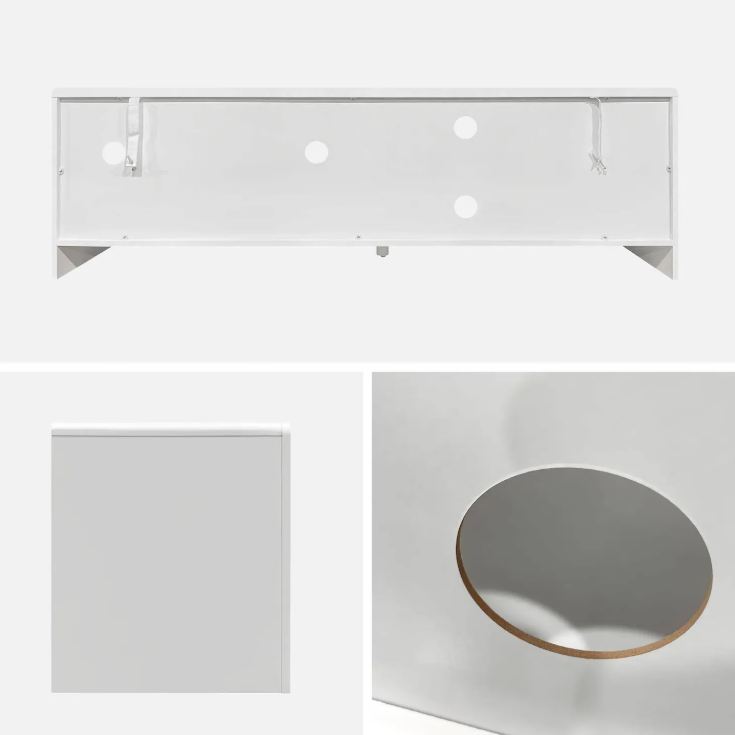 Mueble TV efecto madera, 160cm