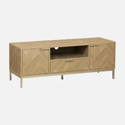 Mueble TV efecto madera en espiga 120cm