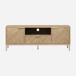 Mueble TV efecto madera en espiga 120cm