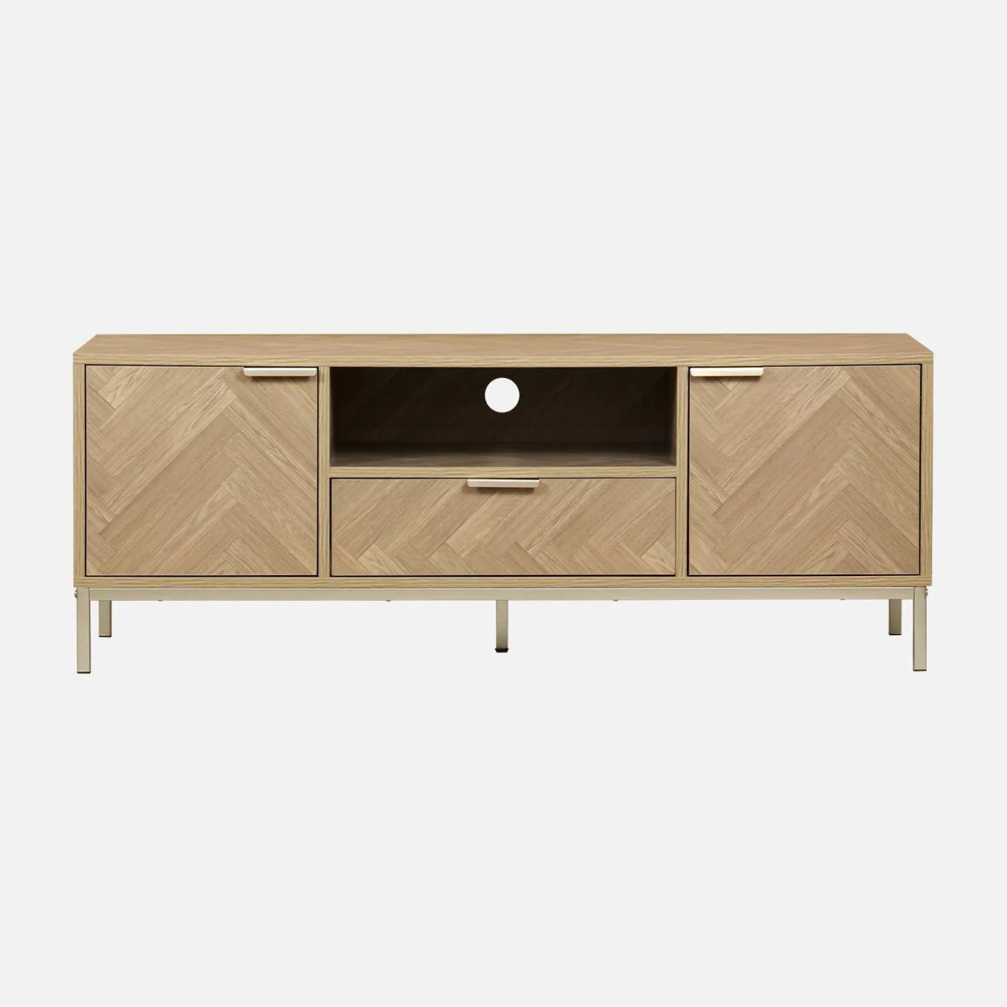 Mueble TV efecto madera en espiga 120cm