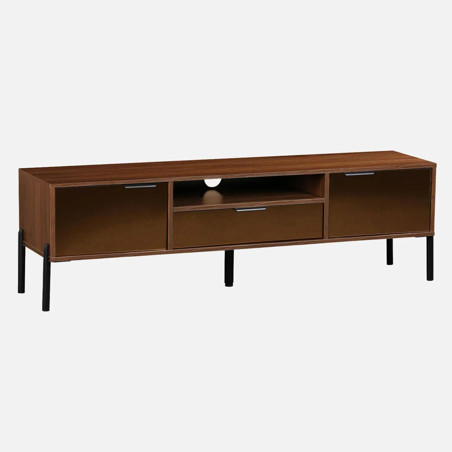Mueble TV vintage efecto madera de nogal 151,5cm