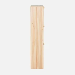 Mueble zapatero de 3 puertas con decoración de caña y madera