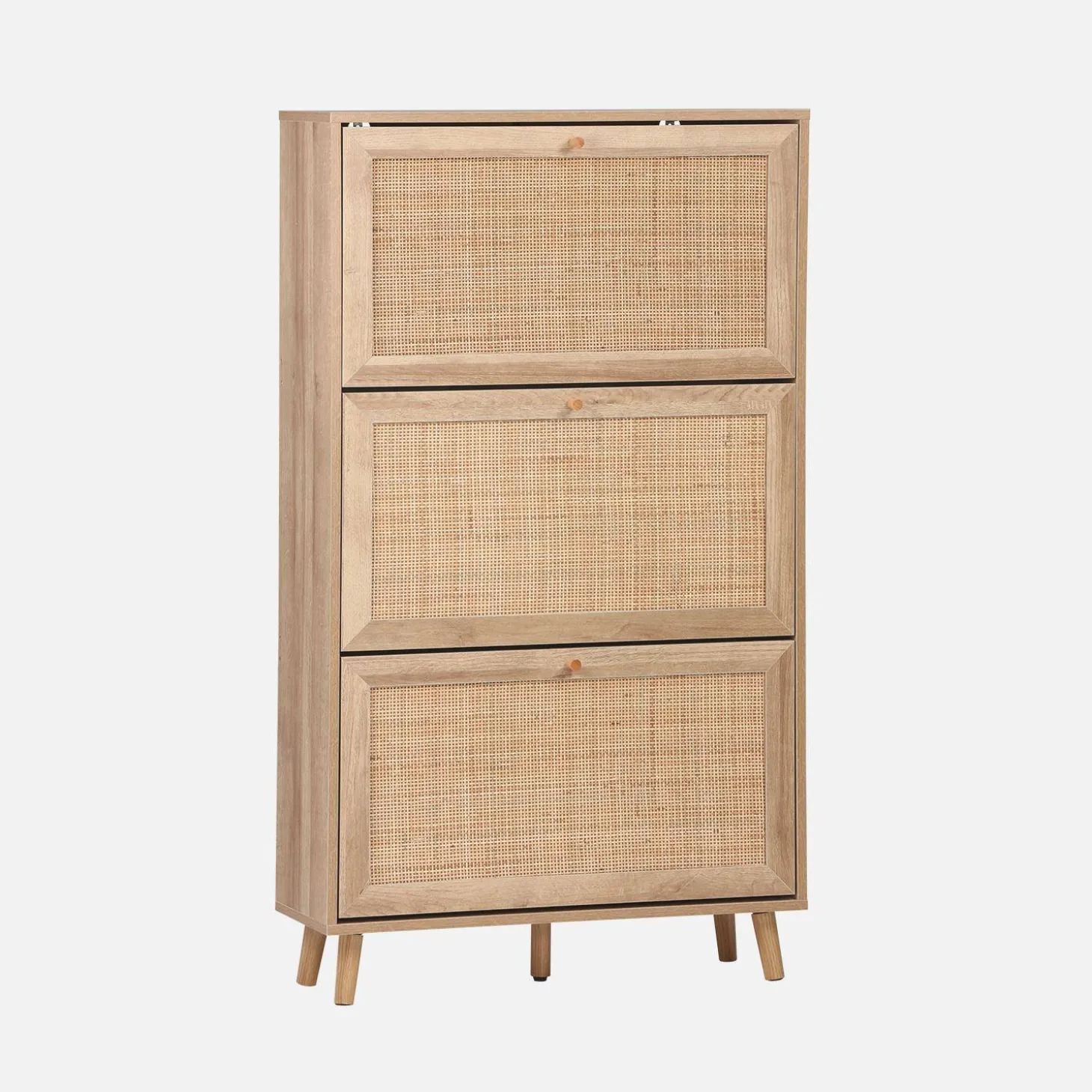 Mueble zapatero de caña