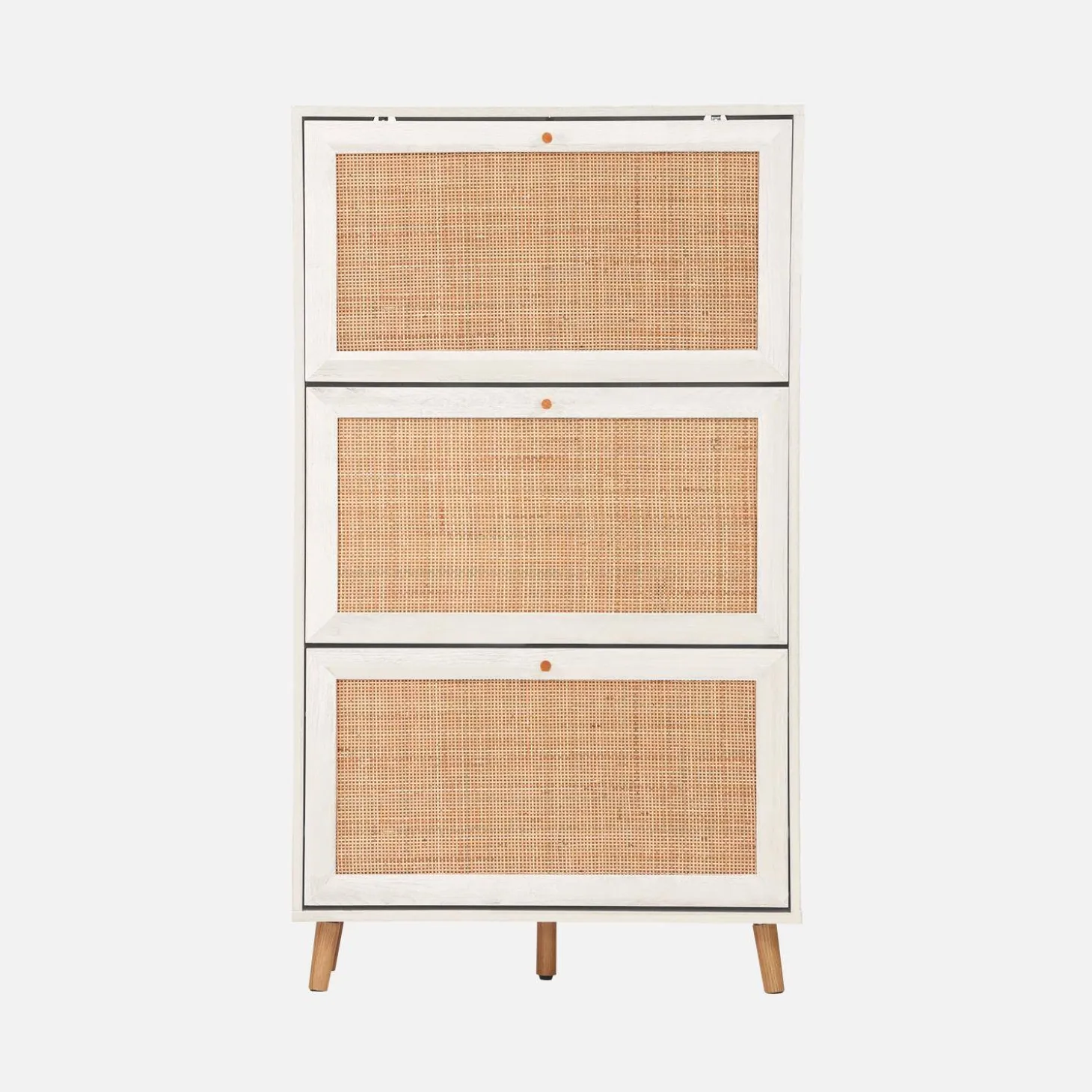 Mueble zapatero de caña
