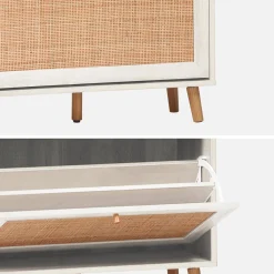 Mueble zapatero de caña