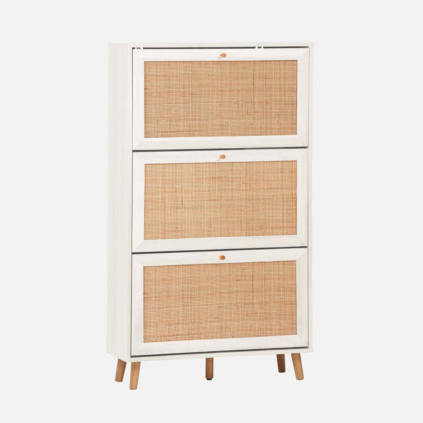 Mueble zapatero de caña