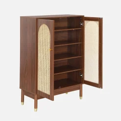 Mueble zapatero de caña de 2 puertas