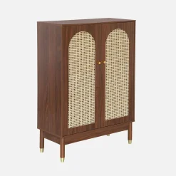 Mueble zapatero de caña de 2 puertas