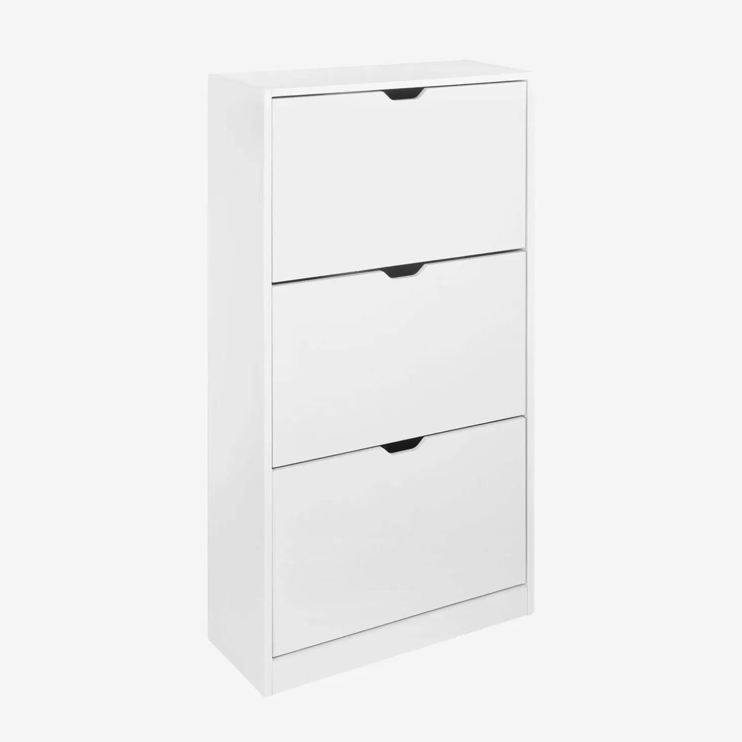 Mueble zapatero decorativo de madera con 3 cajones