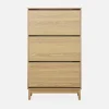 Mueble zapatero escandinavo, decoración en madera