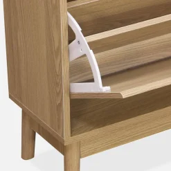 Mueble zapatero escandinavo, decoración en madera
