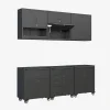 Muebles de almacenamiento para garaje de acero, 6 módulos