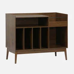 Muebles de vinilo vintage con decoración de madera oscura, 100cm