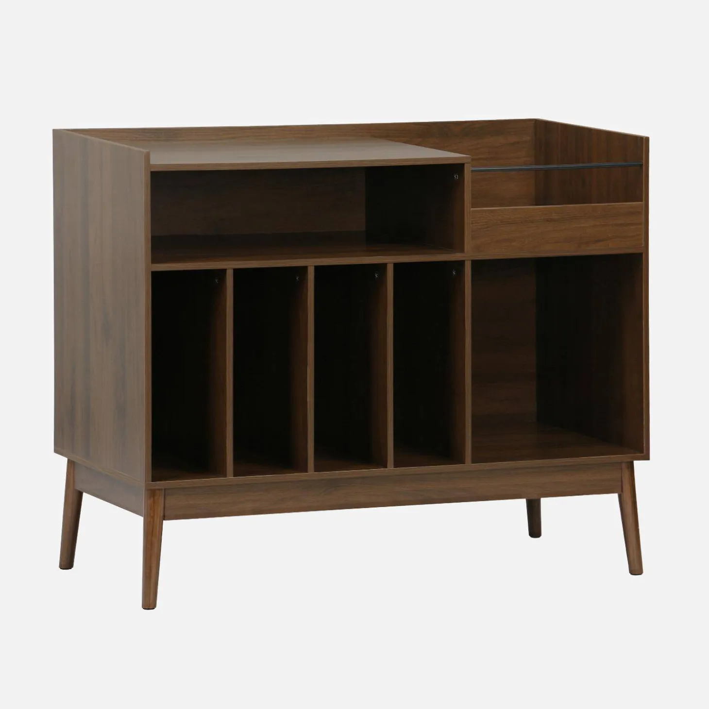 Muebles de vinilo vintage con decoración de madera oscura, 100cm