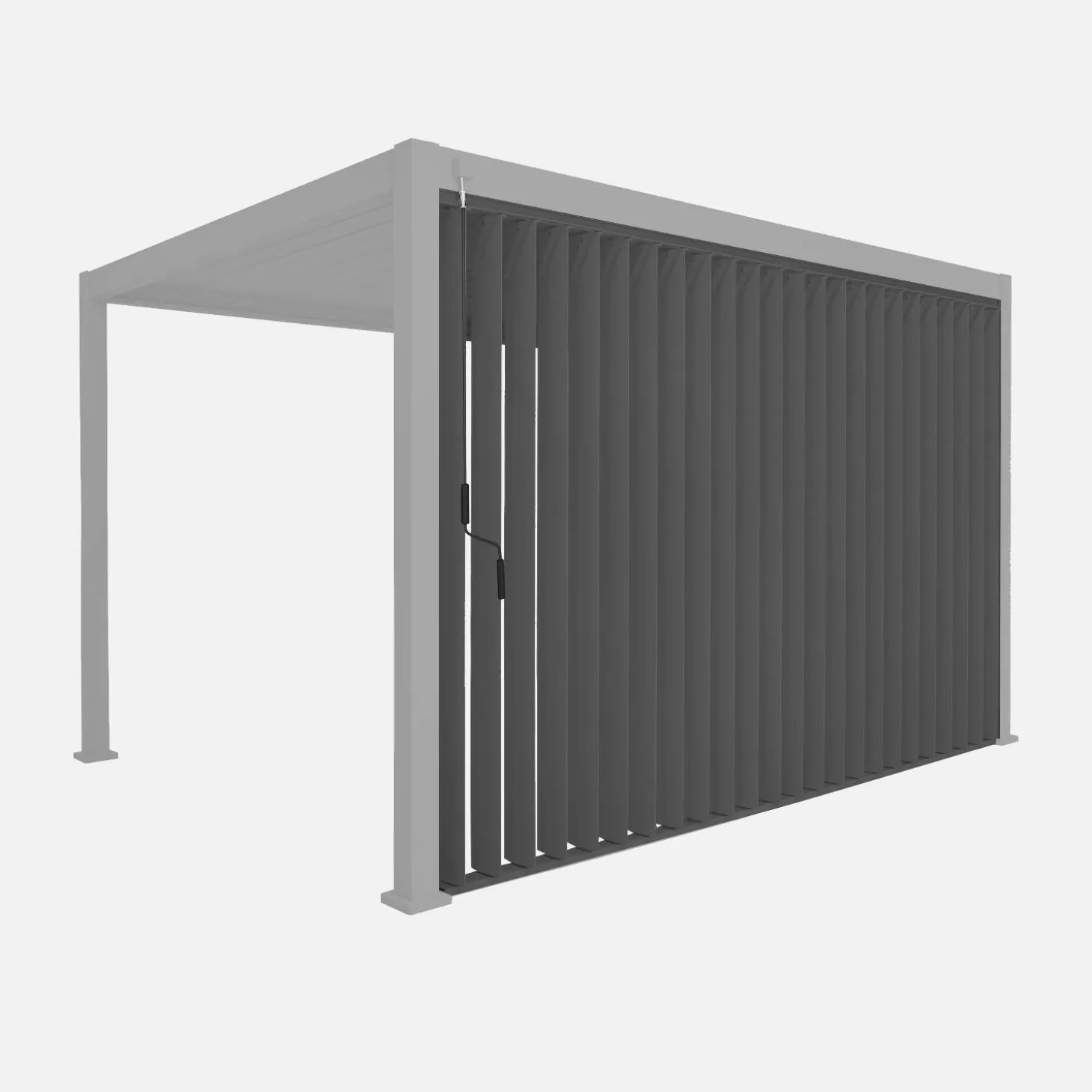 Panel de 4m con lamas orientables para pérgola bioclimática