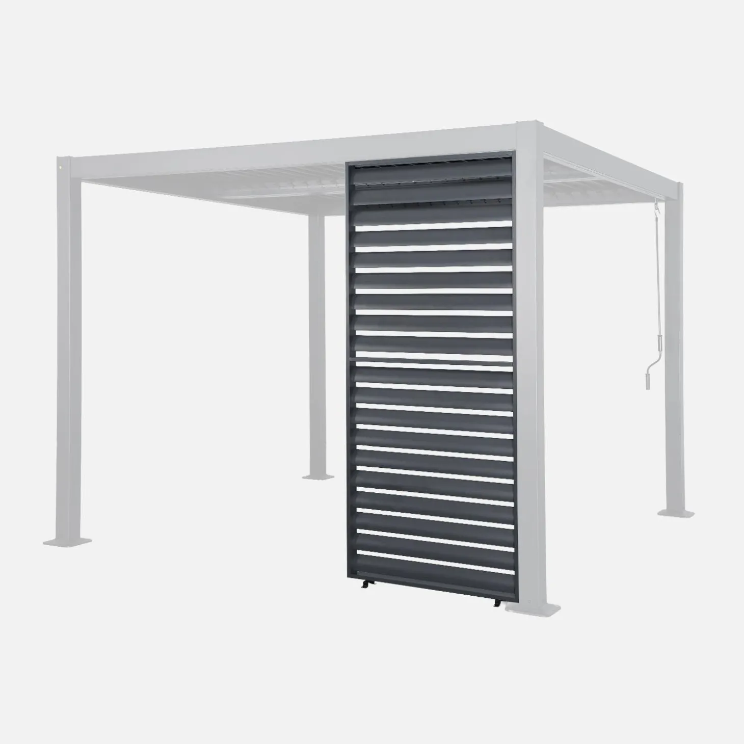 Panel para pérgola bioclimática de aluminio de 1m