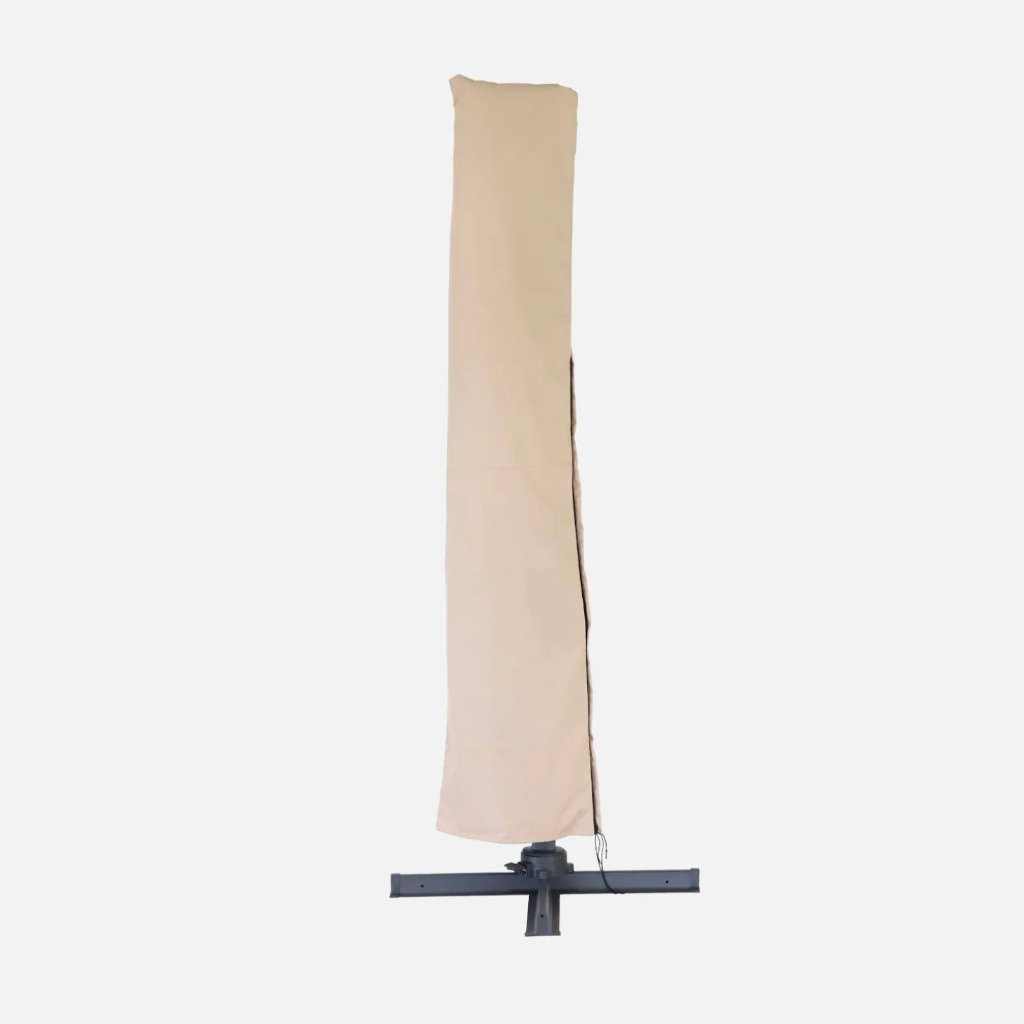 Parasol cuadrado excéntrico, 3x3m + placas de lastre 50x50cm
