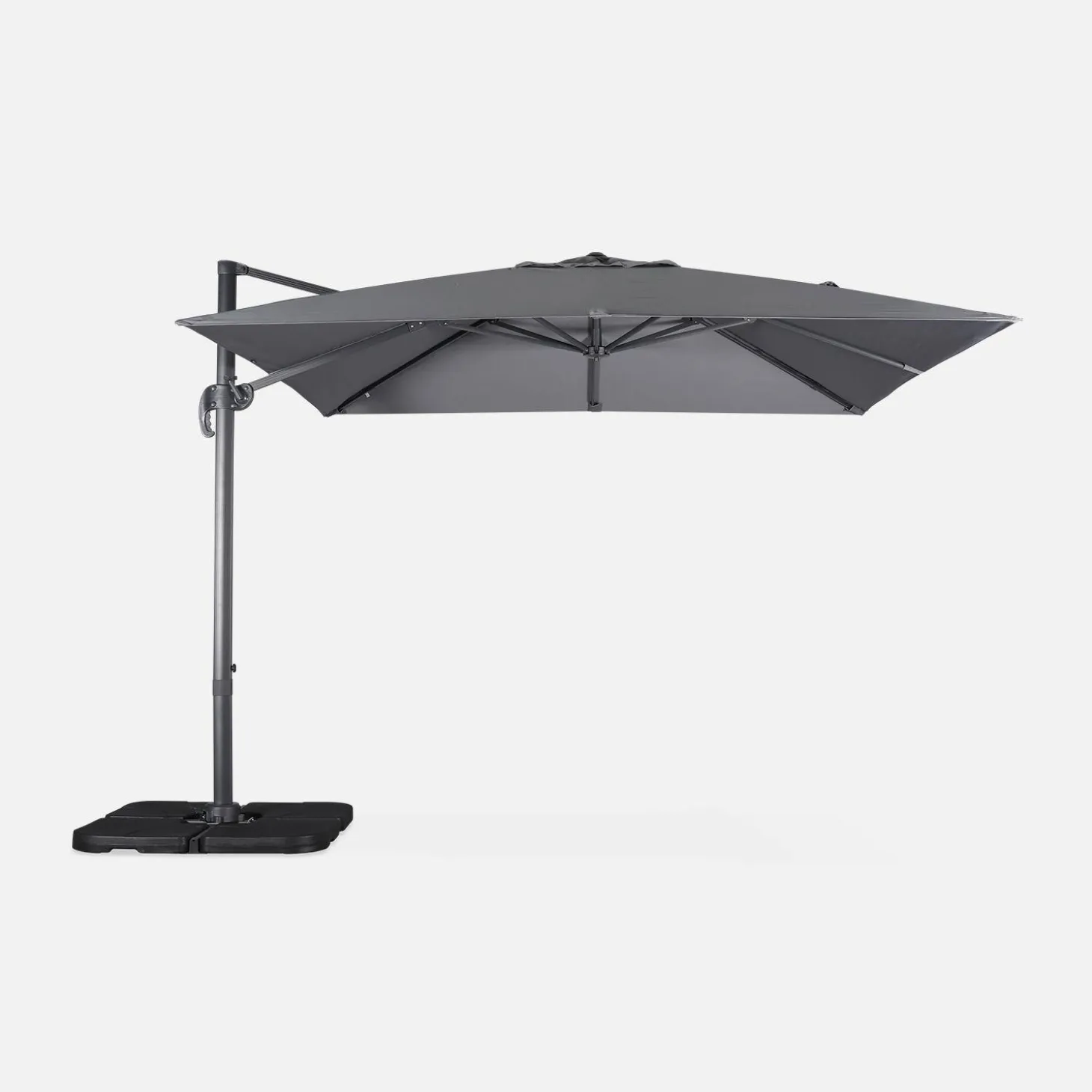 Parasol cuadrado excéntrico, 3x3m