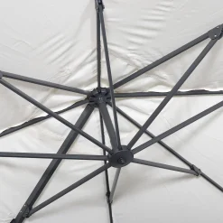 Parasol cuadrado excéntrico, 3x3m + placas de lastre 50x50cm