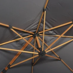 Parasol cuadrado excéntrico, 3x3m + placas de lastre 50x50cm