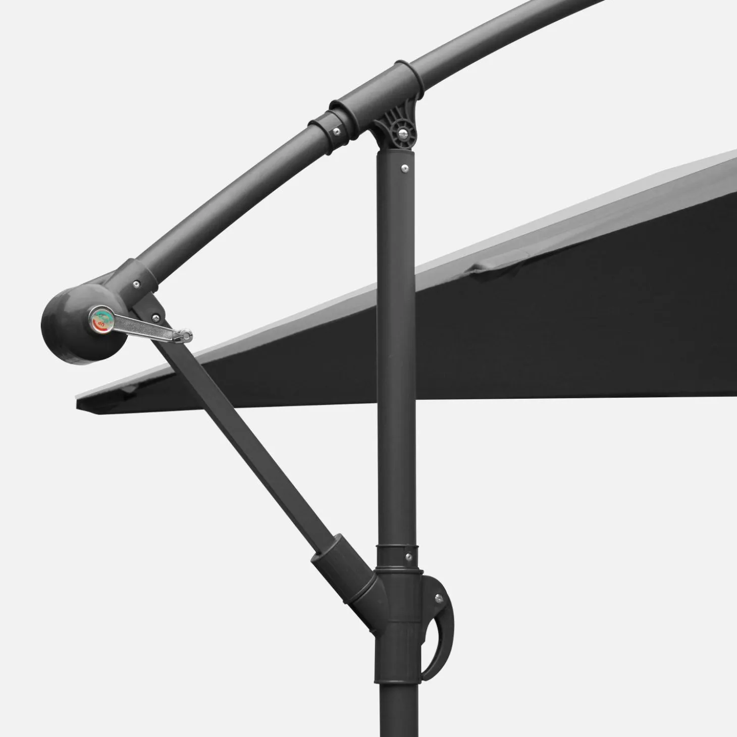 Parasol cuadrado excéntrico, 3x3m
