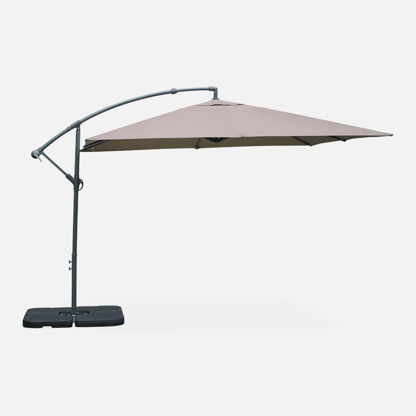 Parasol cuadrado excéntrico, 3x3m