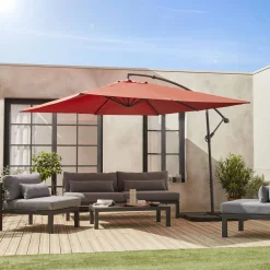 Parasol cuadrado excéntrico, 3x3m