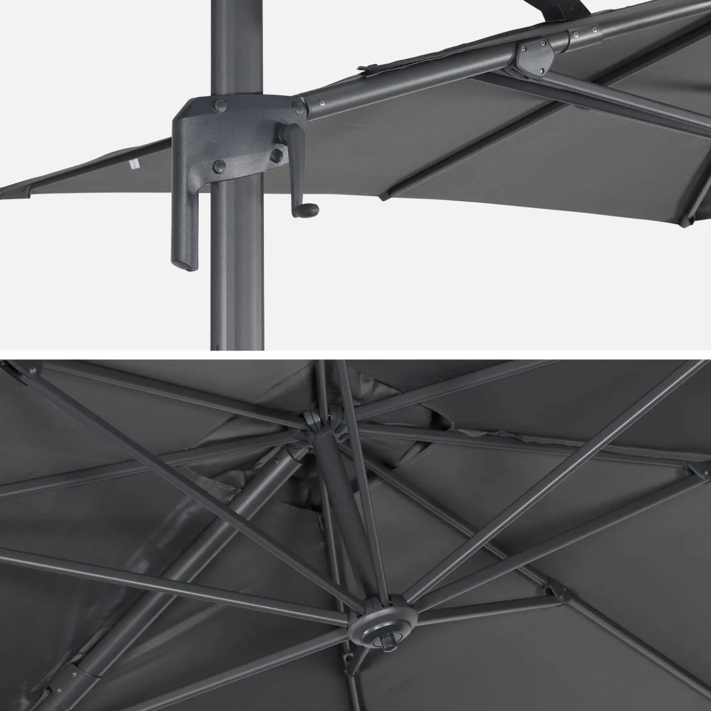 Parasol rectangular excéntrico, 3x2m